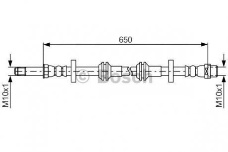 Шланг гальмівний, еластичний BOSCH 1987481690 (фото 1)
