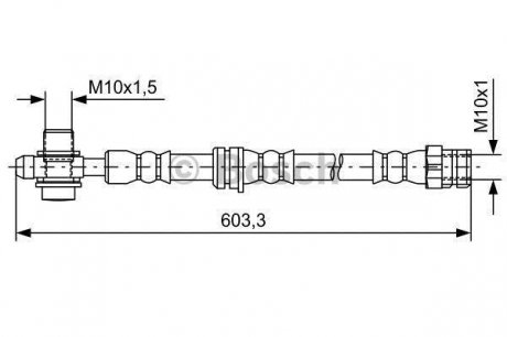 Гальмівний шланг VW Tiguan \'\'F \'\'1,4-2,0 \'\'11>> BOSCH 1987481742 (фото 1)