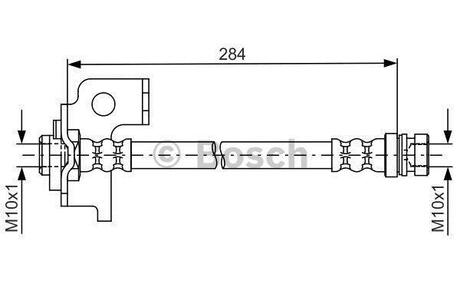 Шланг. гальм. задн. лів. KIA RIO -11 BOSCH 1987481794 (фото 1)