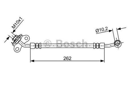 Шланг гальм. задн. лів. KIA CARNIVAL 06- BOSCH 1987481885 (фото 1)