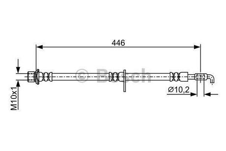 Шланг гальм. передн. прав. TOYOTA Camry -06 BOSCH 1987481914 (фото 1)