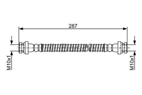 MITSUBISHI Торм.шланг задн.Galant -92, L200 96- BOSCH 1987481960