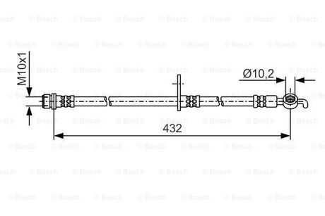 Шланг торм. пер. прав. TOYOTA LAND CRUISER 200 08- BOSCH 1987481A57