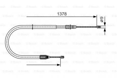 Трос ручного гальма BOSCH 1 987 482 041