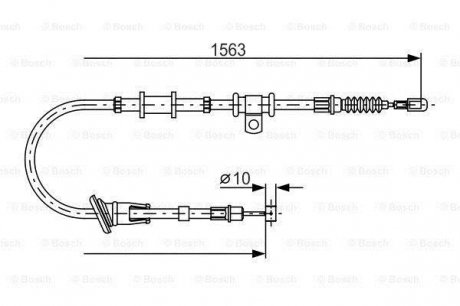 Трос ручного гальма BOSCH 1 987 482 064