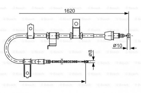 Трос, стояночная тормозная система BOSCH 1987482071