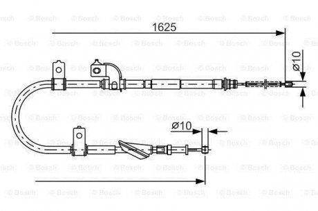 Трос, стояночная тормозная система BOSCH 1987482081