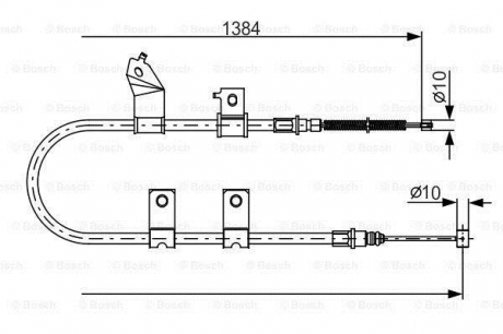 Тормозной трос BOSCH 1 987 482 082