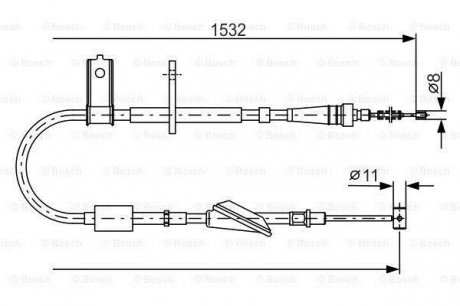 Clutch cables BOSCH 1 987 482 093