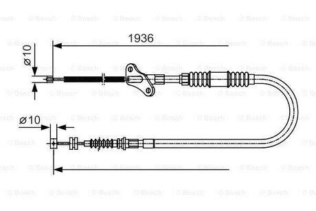 OPEL трос ручного гальма Frontera 92- BOSCH 1987482111