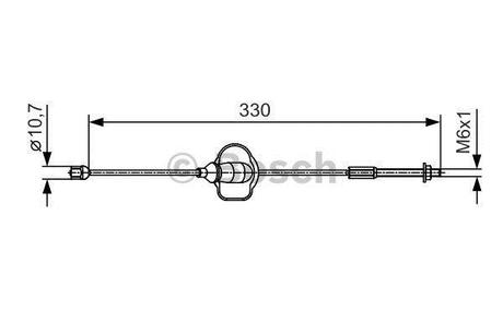 FORD Трос ручного тормоза пер.Focus 05- BOSCH 1987482121