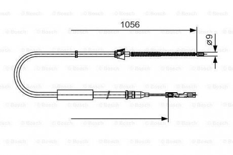 Трос, стояночная тормозная система BOSCH 1 987 482 125