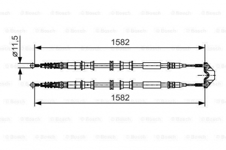 Трос стояночного тормоза BOSCH 1987482138