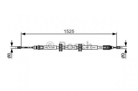 Трос ручного, R 4x4 (1525/1235mm) BOSCH 1987482142