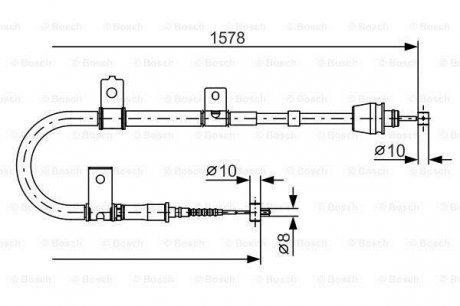 Трос, стояночная тормозная система BOSCH 1 987 482 167