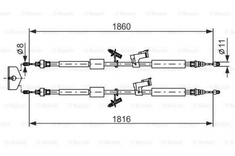 Трос гальма BOSCH 1987482189