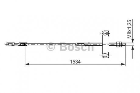 Трос ручного гальма BOSCH 1987482195