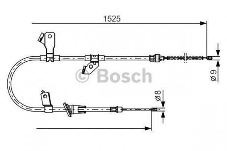 Трос ручного гальма BOSCH 1987482247