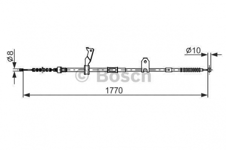 Гальмівний трос 1770mm TOYOTA Avensis T25 \'\'RL BOSCH 1987482300