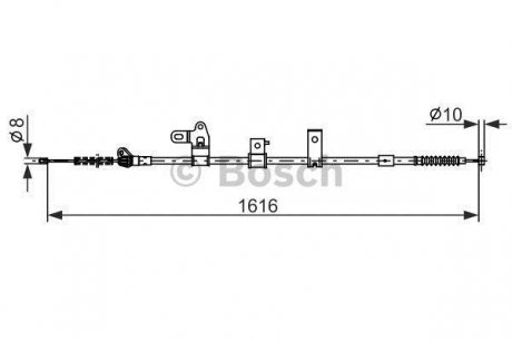 Трос ручного гальма BOSCH 1 987 482 307