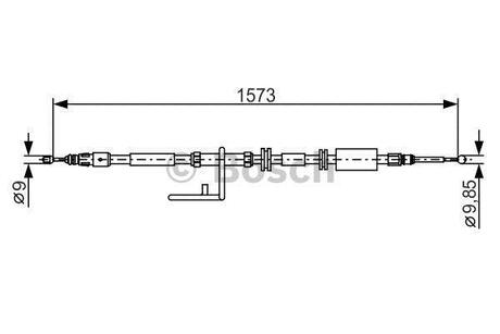 Трос ручного гальма BOSCH 1 987 482 313