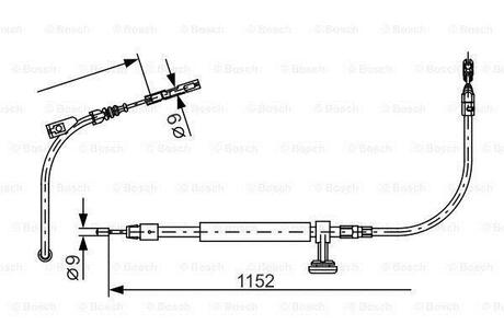 DB Трос ручн.тормоза средний W204 BOSCH 1987482332