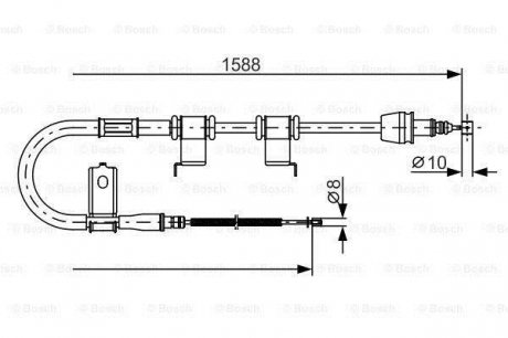 Трос ручного гальма BOSCH 1987482359