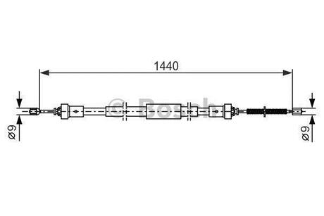 Трос ручного гальма BOSCH 1 987 482 383