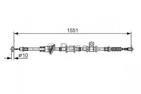 Трос ручного гальма BOSCH 1 987 482 400