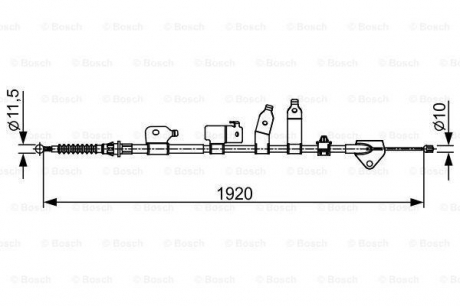 Трос стояночного тормоза BOSCH 1987482438