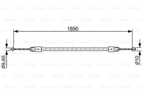 Трос ручного тормоза audi q7touareg 1890мм BOSCH 1 987 482 444