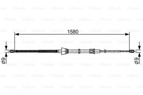 Трос стояночная тормозная система BOSCH 1 987 482 446