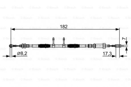 Трос ручного гальма CITROEN JUMPER 2.2HDI 101KM 06-, 3.0HDI 157KM 10- BOSCH 1 987 482 450