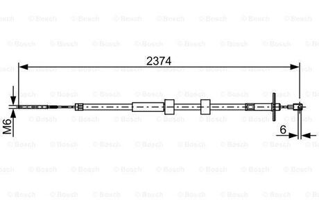 DB Трос ручного торм задн.прав.G W463 BOSCH 1987482499