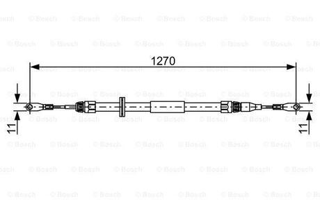 DB Трос ручного тормоза VITO 97- BOSCH 1987482501