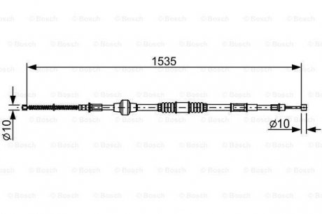 Трос, стояночная тормозная система BOSCH 1987482533