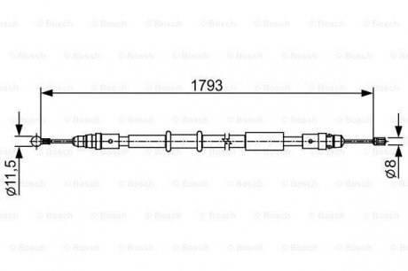 Трос, стояночная тормозная система BOSCH 1 987 482 550