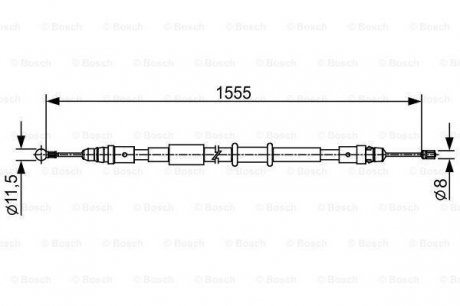 Трос, стояночная тормозная система BOSCH 1 987 482 552