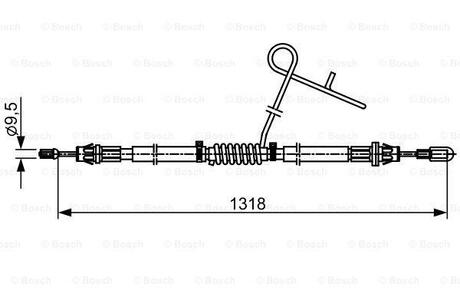 Трос, стояночная тормозная система BOSCH 1 987 482 559