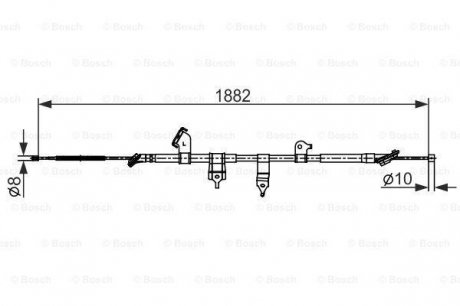 Трос, стояночная тормозная система BOSCH 1987482567