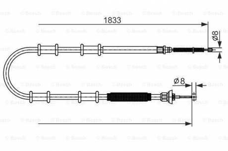 Трос гальма BOSCH 1987482593