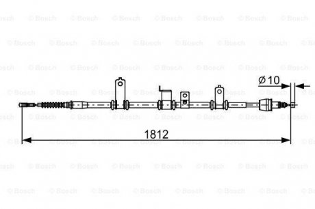 Трос ручного тормоза BOSCH 1987482615