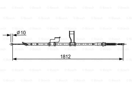 Трос ручного гальма BOSCH 1 987 482 616