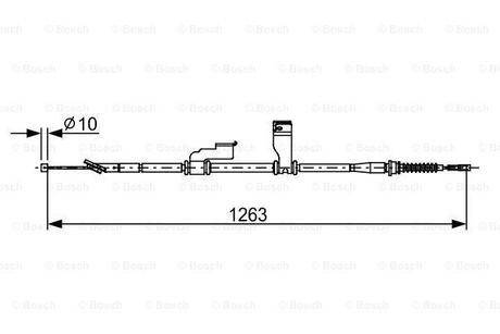 Трос ручного гальма BOSCH 1 987 482 617