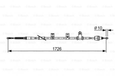 Гальмівний трос HYUNDAI/KIS ix35/Sportage \'\'RL BOSCH 1987482618