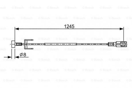 Трос ручного гальма BOSCH 1987482633