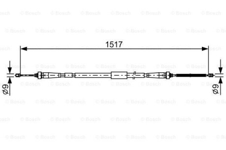 RENAULT Трос ручного гальма лів. CAPTUR I 13- BOSCH 1987482639