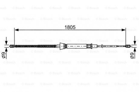 Трос ручного гальма BOSCH 1987482646