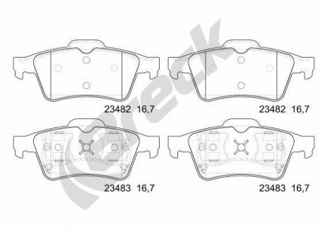 Колодки тормозные BRECK 23482 00 702 00