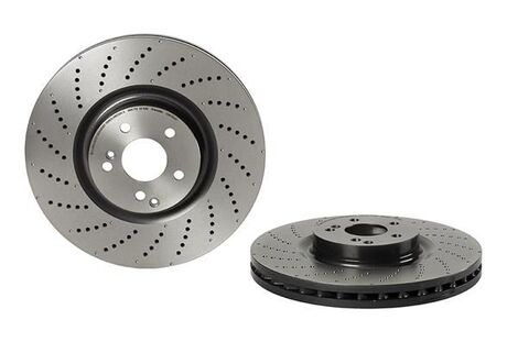 Диск торм. окраш. fr mb c(w204205) 08-, e(w212) BREMBO 09B76951